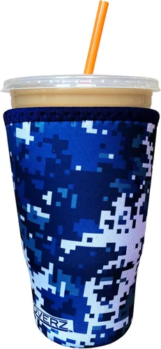 Vista 56 de Funda Koverz para café helado, funda aislante de neopreno para taza, se ajusta a una taza de café de 32 Oz., lavable y reutilizable, accesorios
