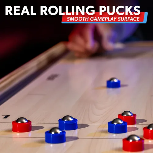 Vista 6 de GoSports Juego de Shuffleboard y Curling 2 en 1 de Mesa