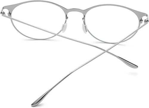 Vista 7 de Lentes cuadrados de metal, marco de lentes ligeros de borde completo para hombres 8105