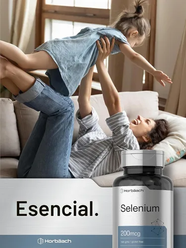 Vista 7 de Horbäach Suplemento de selenio para mujeres y hombres 200mcg 120