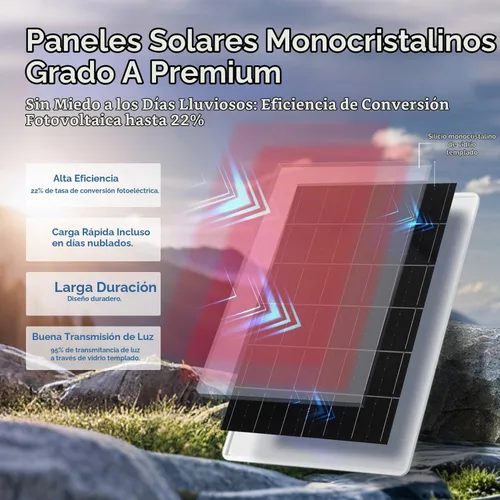 Vista 9 de Panel Solar para Cámara de Seguridad de Sendero y Juego, Batería Recargable Integrada de 20000mAh, USB-C y Micro USB, DC (3.5 * 1.35) con Múltiples