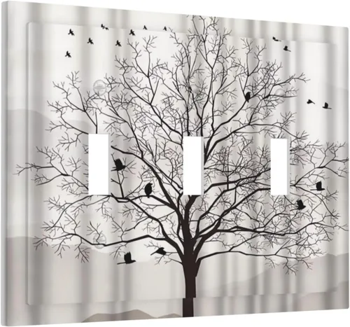 Vista 133 de Placa de pared de 1 cuadrilla, diseño de playa, océano, amanecer, mar, atardecer, cubierta de interruptor de luz en blanco, decorativo, sin
