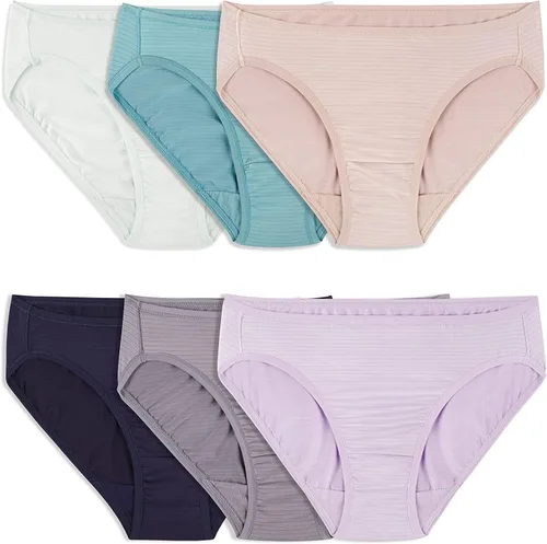 Vista 11 de Fruit of the Loom - Ropa interior transpirable de mujer, absorbe la humedad para mantenerte fresca y cómoda, disponible en talla extra grande