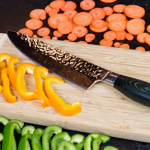 Vista 5 de Chef Craft German Elite - Cuchillo de chef de 8 pulgadas, hoja de 12 pulgadas de largo, acero inoxidable/negro