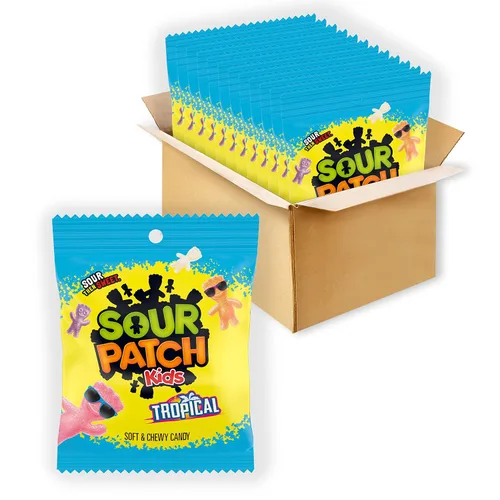 Vista 18 de SOUR PATCH KIDS Apple Harvest - Caramelos suaves y masticables de Halloween, 6 bolsas de 10 onzas