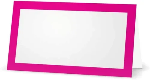 Vista 5 de Fucsia Hot Pink Place Cards - Artículos de papelería para eventos de fiesta (10)