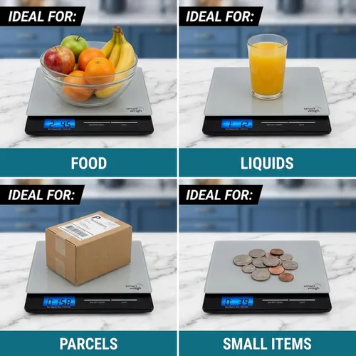 Vista 13 de Smart Weigh Escala Postal Profesional de USPS con Plataforma de Vidrio Templado, Múltiples Modos de Pesaje y Función de Tara, Escala de Envío