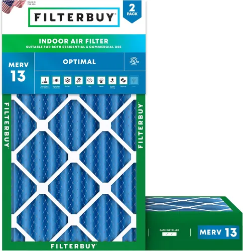 Vista 15 de Filterbuy Filtro de aire MERV 13 de 8 x 14 x 1 pulgadas, protección óptima contra el humo y la alergia (paquete de 2), filtros electrostáticos