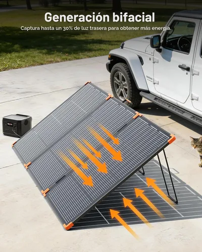 Vista 2 de ZOUPW 230W biacial panel solar portátil N-Type 16BB para la central