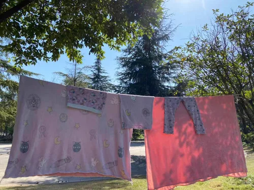 Vista 8 de Clothesline - Cuerda de secado de ropa, portátil, ajustable, para interiores y exteriores, línea de ropa a prueba de viento, colgador para camping