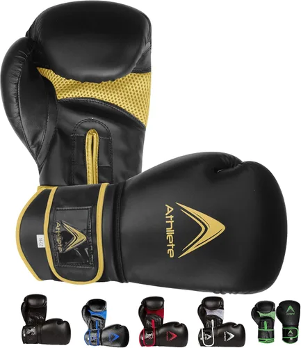 Vista 8 de Athllete Guantes de boxeo duraderos y cómodos para hombres y mujeres, acolchado extra grueso para boxeadores principiantes y entrenamiento físico