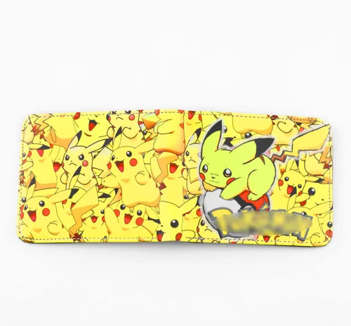 Vista 3 de G-Ahora Cartera de cuero plegable de anime con tarjetero, WC Pikachu 3