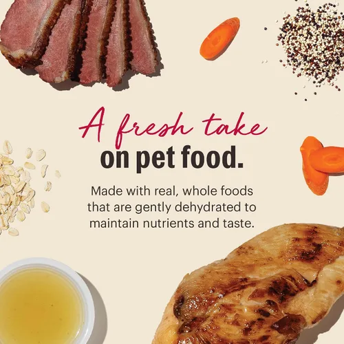 Vista 4 de The Honest Kitchen Receta integral de pollo y pato integral, alimento deshidratado para perros de grado humano con caldo de huesos, cobertura seca