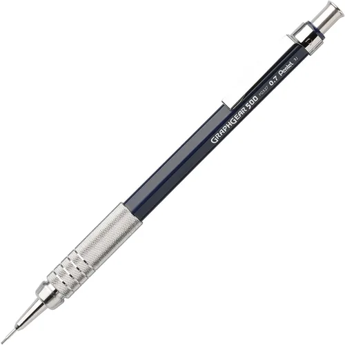 Vista 2 de Pentel GraphGear 500 - Lápiz de dibujo automático, 0.028 in, azul, paquete de 6