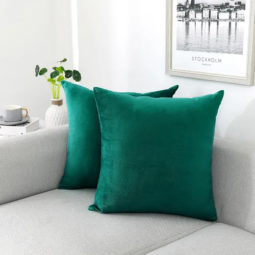 Vista 50 de NiNi ALL - Fundas de almohada decorativas de terciopelo 30x30 cm, paquete de 2 unidades, color azul bebé, suaves para sofá, dormitorio, sala