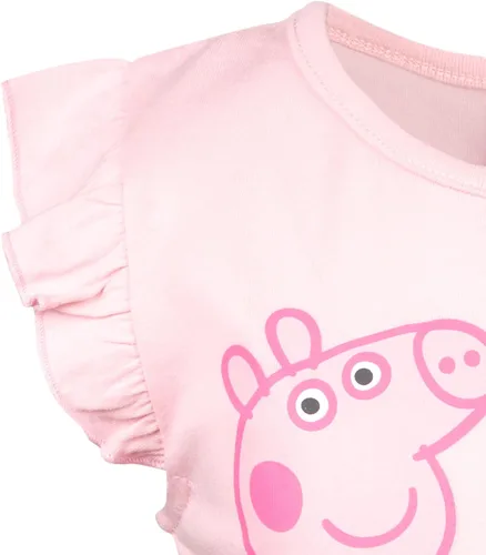 Vista 4 de Peppa Pig Vestido de manga corta para niñas de niños pequeños a niños pequeños