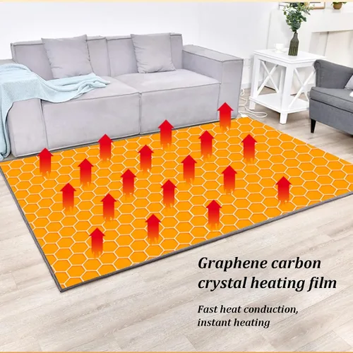 Vista 2 de Electric Heated Area Rug, Large Electric Heating Carpet with Adjustable Temperature 12 Hour Timer, Heated Floor Mat Under Desk for Home Office Study