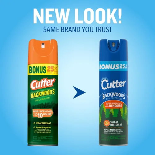 Vista 5 de Repelente de insectos en aerosol Cutter Backwoods, con un 25% de DEET, Paquete de 12, 7.5-Ounce