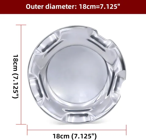 Vista 4 de 1 tapa central de aluminio pulido de 7 1/8 pulgadas, estilo en blanco, para Chevy Silverado Tahoe Avalanch Suburban 2007-2013, número de pieza