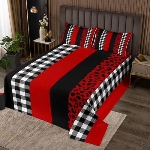 Vista 9 de Juego de colcha con lazo para niños, tamaño individual, diseño de cebra y leopardo con purpurina, decoración de habitación para niñas y mujeres