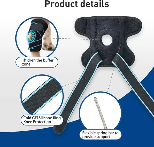 Vista 2 de Soportes para patas de perro para pierna trasera y soporte de tobillo, soporte ajustable de doble correa para perros mayores ACL, recuperación