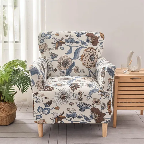 Vista 31 de MIFXIN Funda elástica para sillón de banquete, de terciopelo, 1 pieza, de elastano, elástico, protector de muebles, para sofá de 1 plaza con brazos
