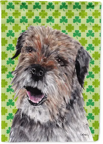 Vista 97 de Caroline's Treasures SS4442GF Affenpinscher Bandera de jardín con retrato de trébol del día de San Patricio para buzón, bandera decorativa