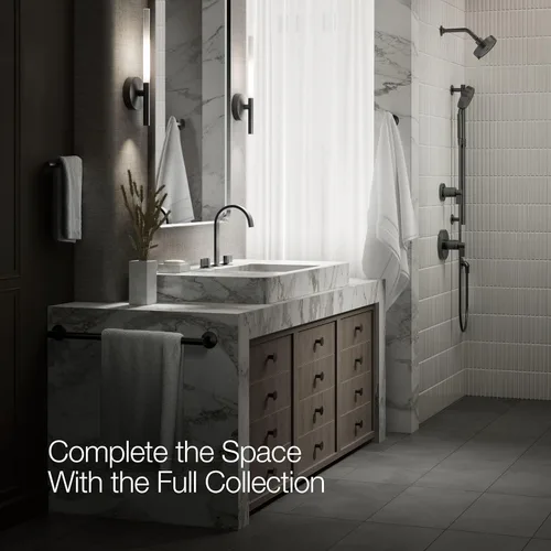 Vista 9 de Kohler 77968-BL Components - Caño para grifo de lavabo con diseño de cinta, 1.2 gpm, color negro mate