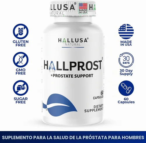 Vista 9 de Hallusa Natural Próstata Inflamada - Prostatitis - Pastillas para la próstata - HALLPROST 60 CAPSULAS