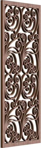 Vista 106 de 9 3/8"W x 24 3/8"H x 1/4"T Marilla Decorativos Paneles de Pared de Madera Calado, Abedul