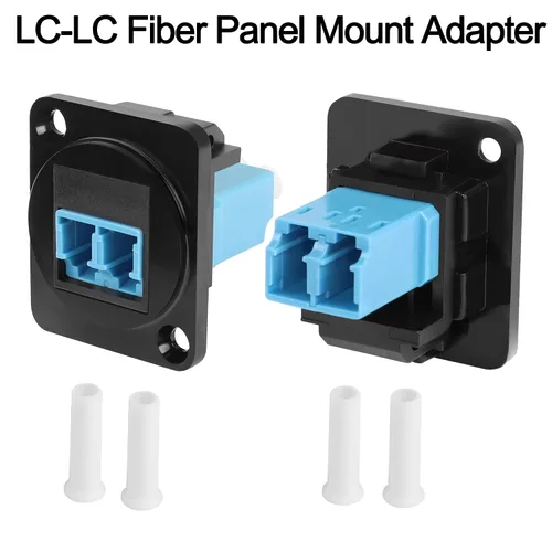 Vista 2 de QIANRENON Adaptador de montaje en panel de fibra LC Conector de fibra óptica LC Módulo acoplador de fibra LC Montaje en panel/D-Panel XLR
