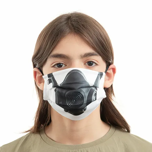 Vista 3 de Mascarilla Higiénica de Tela Reutilizable Gas Luanvi Talla M Pack de 3 uds