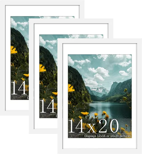 Vista 48 de Picrit Paquete de 3 portarretratos de 20 x 20 pulgadas, póster de 16 x 16 pulgadas con paspartú o de 20 x 20 pulgadas sin paspartú para montaje