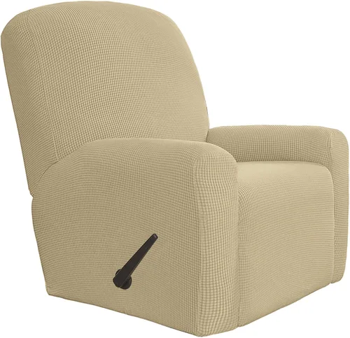 Vista 108 de Easy-Going Funda Elástica para Sofá Reclinable Cobertor de Sofá 4 Piezas Protector de Muebles Sofá Suave con Fondo Elástico Poliéster Spandex Tela