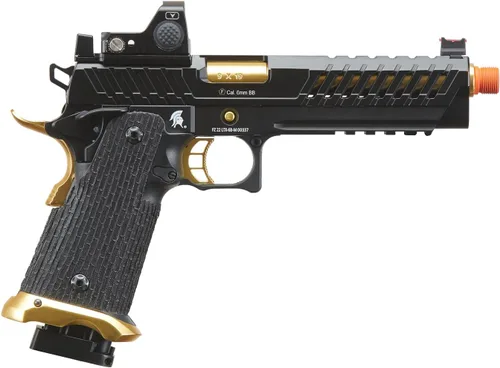 Vista 3 de Lancer Tactical - Knightshade Hi-Capa. Pistola de perdigones de aire comprimido con mira mini punto rojo