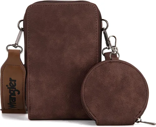 Vista 9 de Wrangler - Bolsas cruzadas para teléfono celular para mujer, monederos con ranuras para tarjetas de crédito