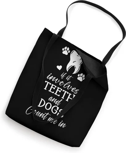 Vista 2 de Divertido dentista involucra los dientes y los perros cuentan me en la bolsa de mano de odontología