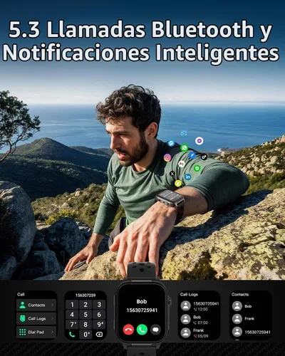 Vista 2 de Parsonver GPS Smart Watch for Men (Answer/Make Calls), 10-Day Battery