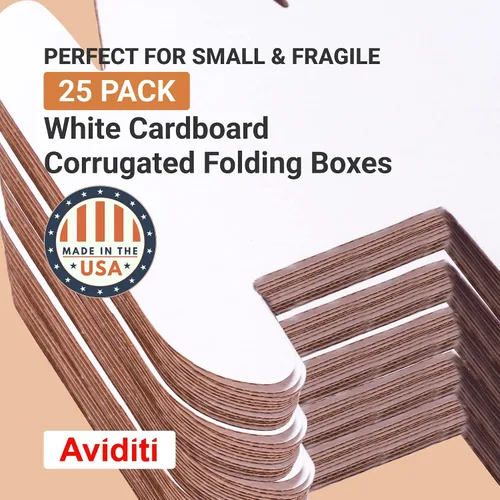 Vista 3 de Box USA Caja de cartón corrugado 12128W de 12 pulgadas de largo x 12 pulgadas de ancho x 8 pulgadas de alto, color blanco, para envío, embalaje