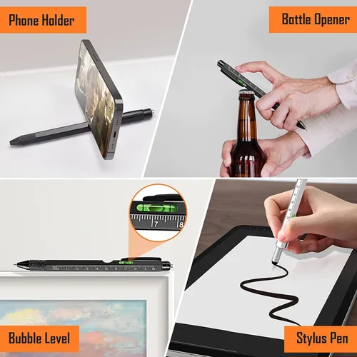 Vista 3 de Regalos para papá, hombres que no quieren nada, bolígrafo multiherramienta 9 en 1, regalos de esposa, hija, hijo, regalos de cumpleaños, día de San