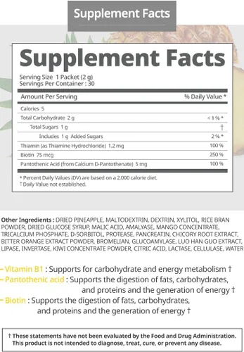Vista 2 de Atomy Finezyme Piña Fermentación Enzimas Digestivas - 30 Paquetes