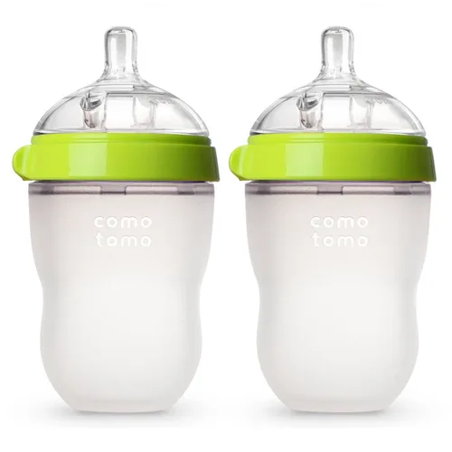 Vista 7 de Comotomo Paquete doble de biberones para bebé, verde, 5oz