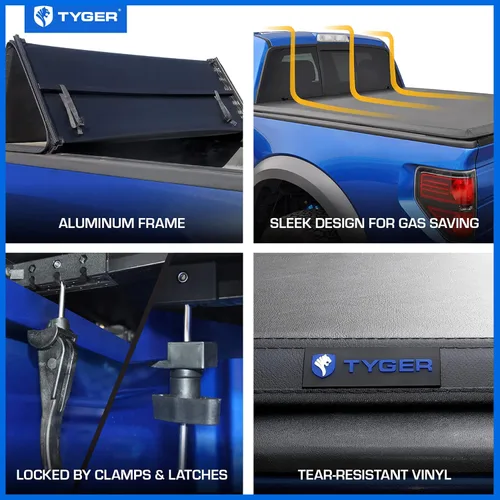 Vista 4 de Tyger Auto T3 - Tapa plegable en tres partes para camioneta