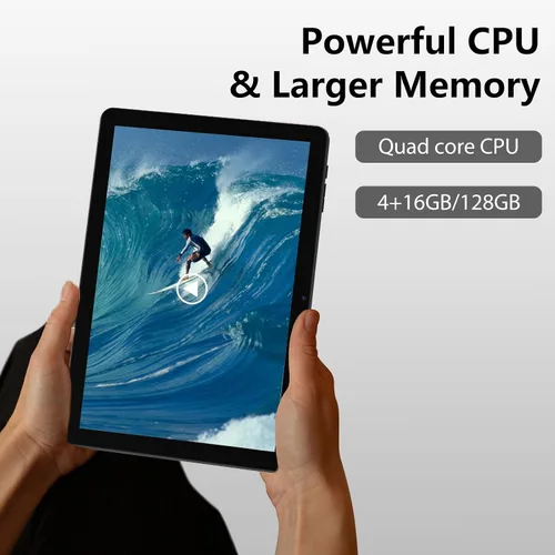 Vista 3 de Tableta de 10 pulgadas Android 15 Tablets con estuche 20GB (4+16) RAM+128GB ROM, 6000mah Batería 10 en Android Tableta, 2MP+8MP Cámara dual 10.1