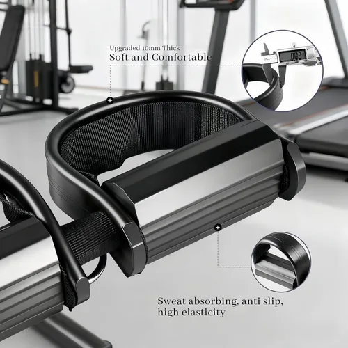 Vista 5 de Adjustable Foot Pedal Resistance Band, Durable Foot Pedal Resistance Trainer with Bag. Multifunctional Pedal Puller Resistance Rope with Handles.