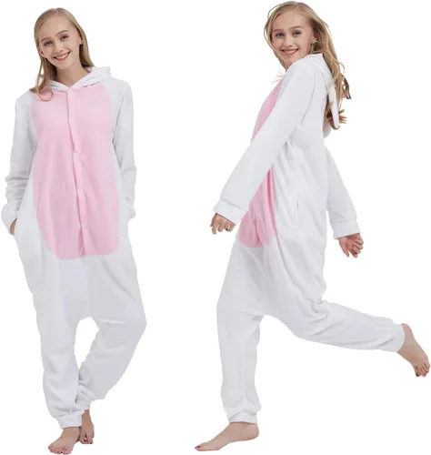 Vista 3 de SimZoo Pijama de animal para adultos, disfraz de cosplay de animales para hombres y mujeres, ropa de dormir unisex de una sola pieza