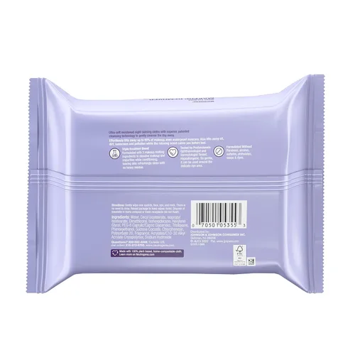 Vista 8 de Neutrogena Toallitas faciales desmaquillantes de limpieza relajante nocturna, toallitas faciales nocturnas para eliminar el sudor, la suciedad
