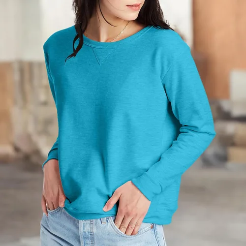 Vista 7 de Hanes EcoSmart - Sudadera de forro polar para mujer, suave y de peso medio, sudadera con capucha con cremallera completa, sudadera o cremallera