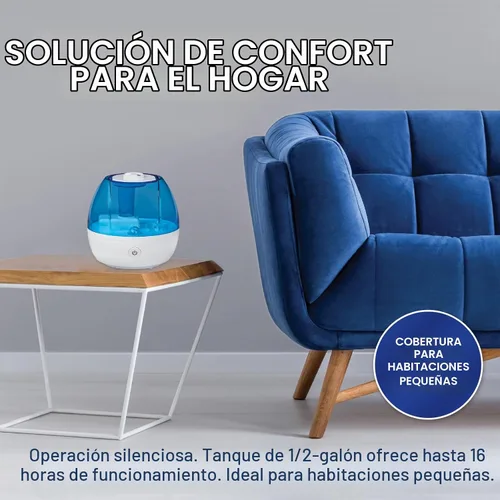 Vista 3 de Humidificador ultrasónico TheraCare Cool Mist, 0.5 galones