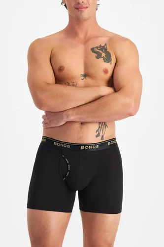 Vista 2 de Bonds Calzoncillos tipo bóxer Guyfront de longitud media en algodón para hombre, paquete de 3